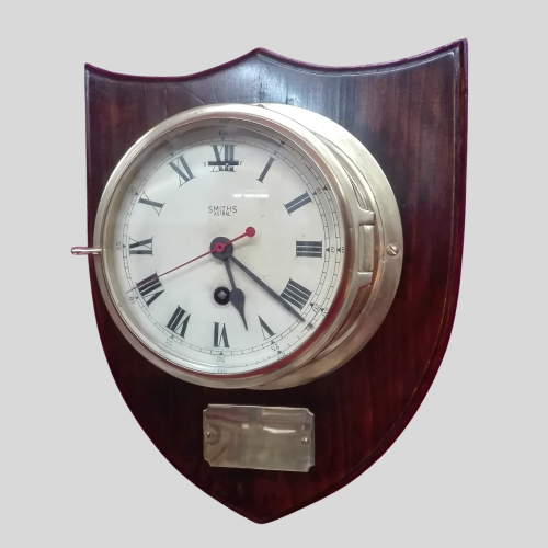 L0215 - Solid brass ships wall clock by Smiths Astral, England. 